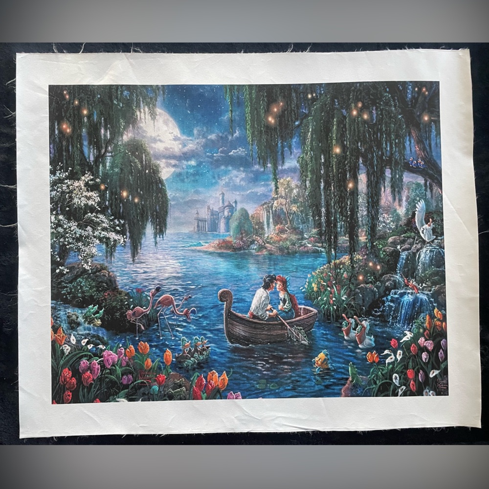 Thomas Kinkade Little Mermaid Lagoon Canvas